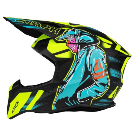 Airoh Мотошлем Wraaap Cyber Yellow Matt