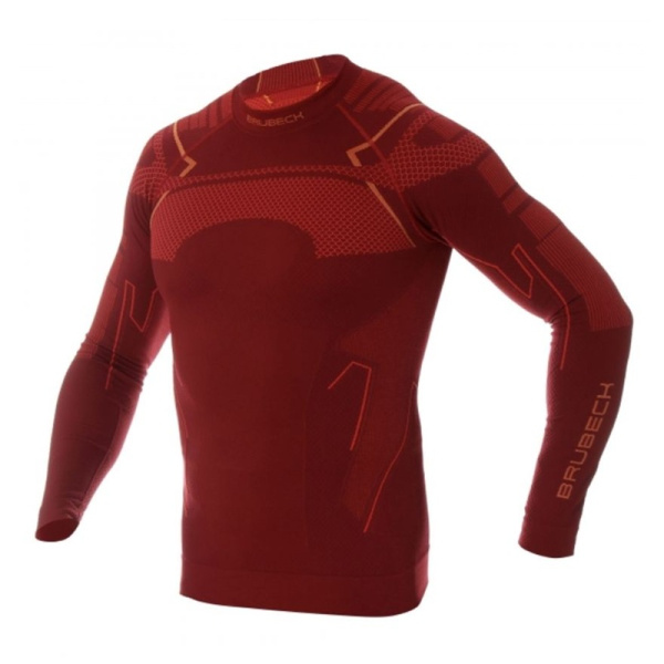 Brubeck футболка мужская длинный рукав Thermo Nilit Heat Бордовый