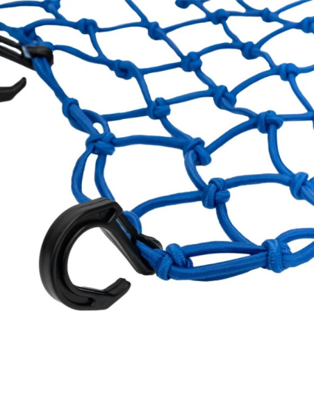 Scout сетка на багажник 40*40 Синяя Крючки пластик