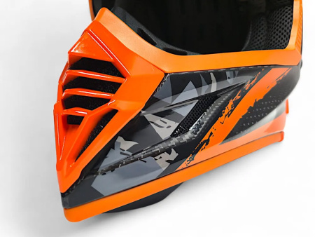 AiM Шлем RH855 Carbon Terrain Black/Orange