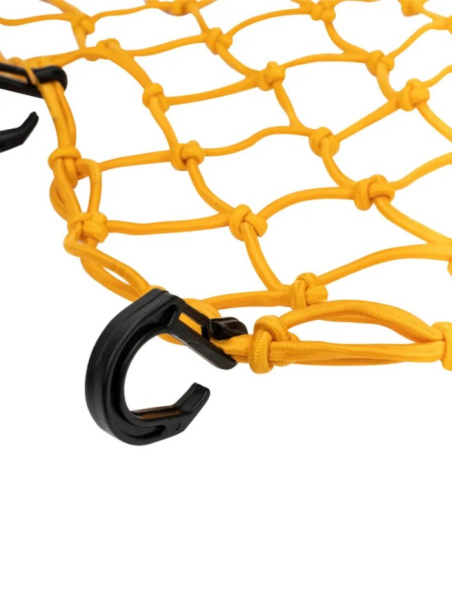 Scout сетка на багажник 40*40 Желтая Крючки пластик