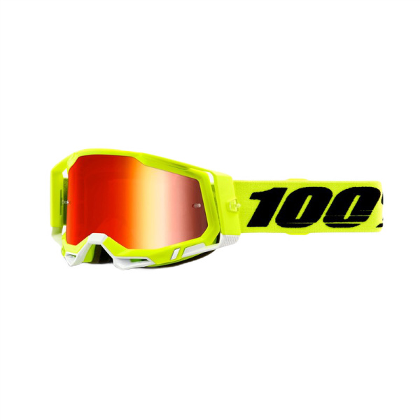 100% Очки Racecraft 2 Goggle Fluo Yellow/Mirror Red Lens