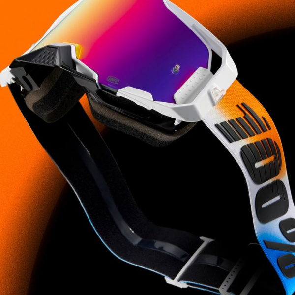 100% Очки Armega Hiper 2025 United / Mirror Red/Blue