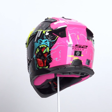 LS2 Шлем MX708 Fast II Gorilla фиолетово-желтый