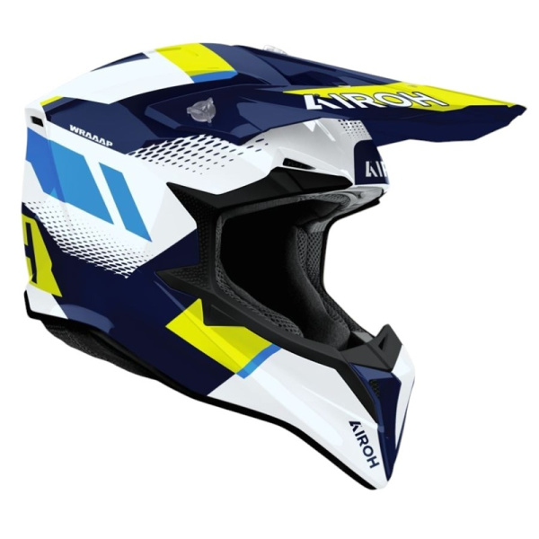 Airoh Шлем Wraaap Vision Yellow-Blue Gloss