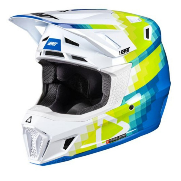 Leatt Шлем кроссовый  7.5 V26 Pixel Blue + очки Velocity 4.5