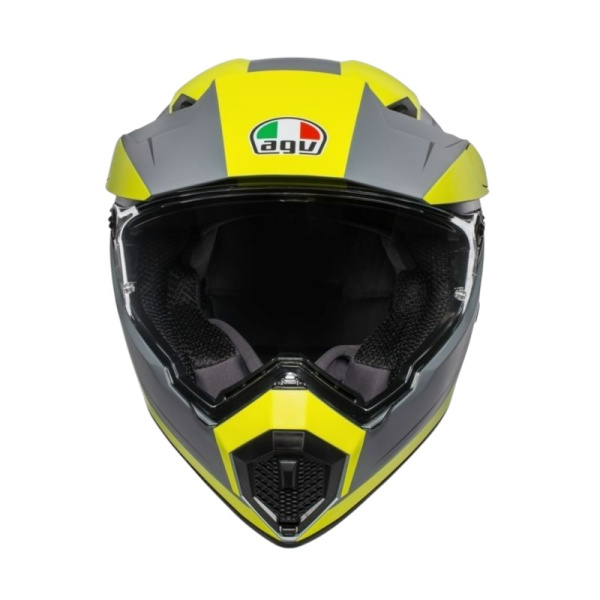 AGV Шлем AX9 E2206 V26 Pacific Road Matt Grey/Yellow Fluo/Black