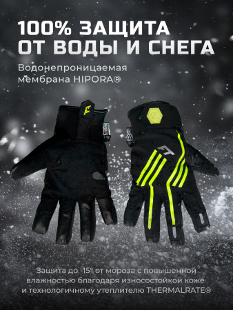 Finntrail Перчатки Зимние Impact 2710 Graphite/Yellow