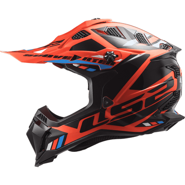 LS2 Мотошлем MX700 Subverter II Evo Stomp черно-оранжевый