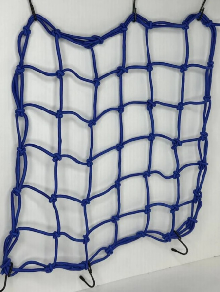 Scout сетка на багажник 40*40 Синяя Крючки металл