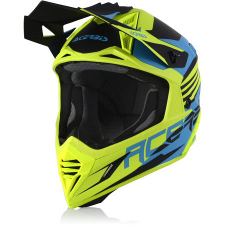 Acerbis Шлем кроссовый X-Track Light Blue/Fluo Yellow