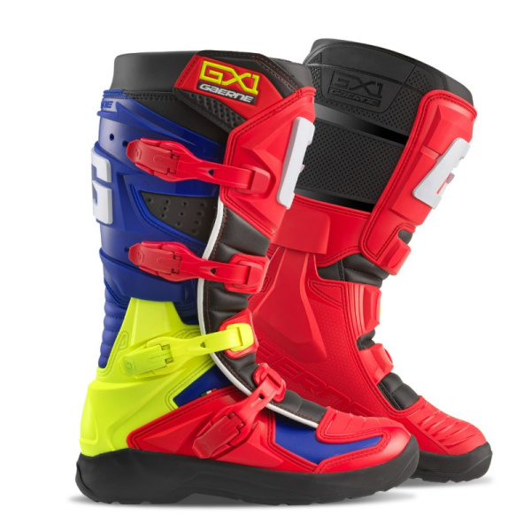 Gaerne Мотоботы GX1 Evo Red/Blue/Black/Yellow