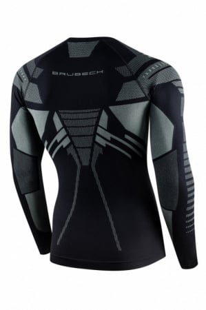 Brubeck Футболка мужская зональная дл. рукав DRY черный-графит