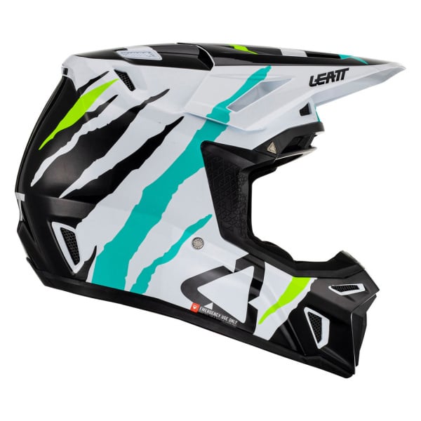 Leatt Мотошлем Moto 8.5 Helmet Tiger Белый-Синий (2023)