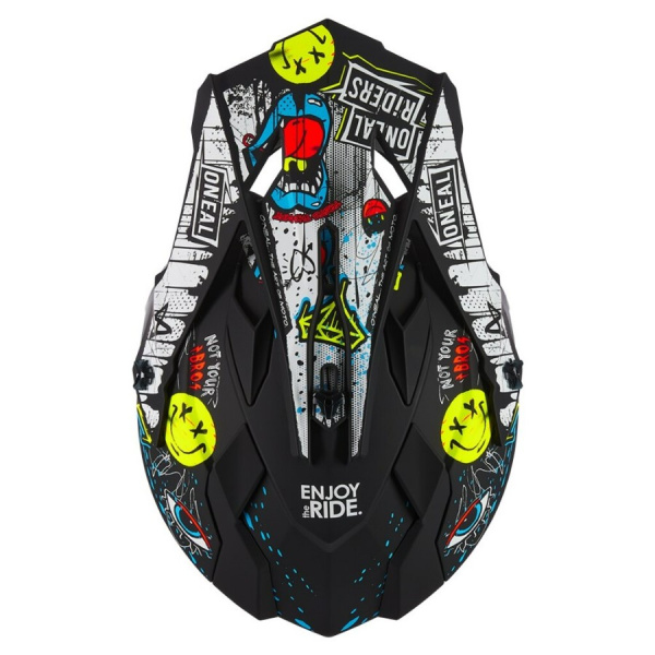 Oneal Шлем кроссовый детский 3Series Rancid V.24 черный/белый