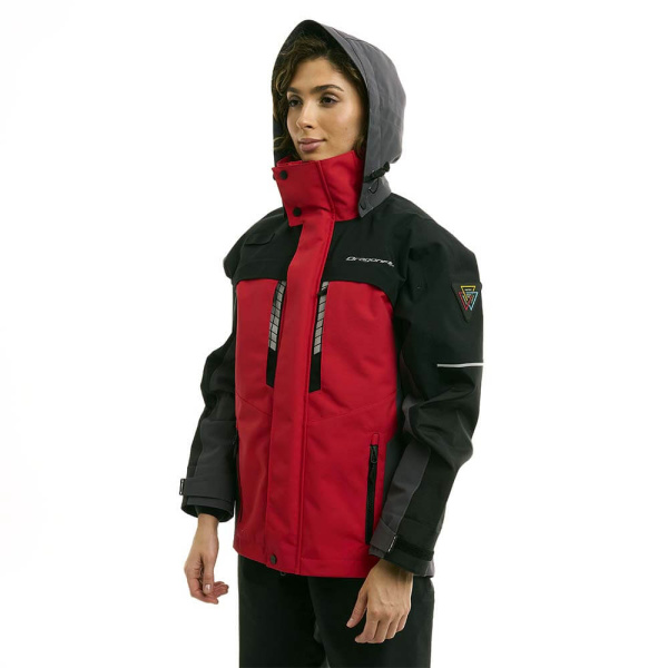Dragonfly Мембранная куртка Quad Pro Woman V26 Red - Black - Grey