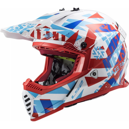 LS2 Шлем MX437 Fast Mini Funky Красно-белый