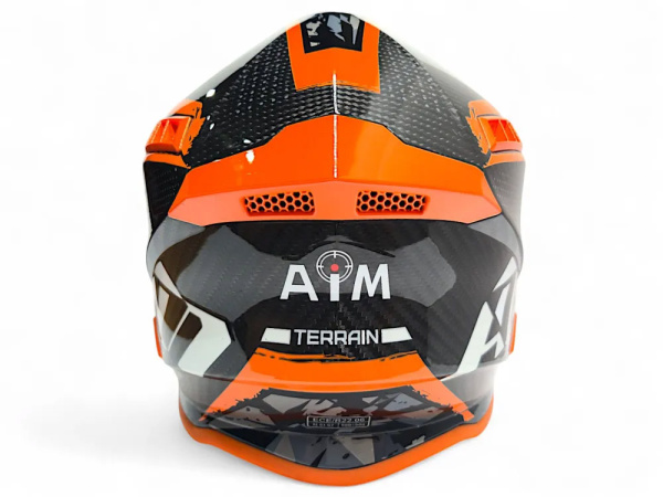 AiM Шлем RH855 Carbon Terrain Black/Orange