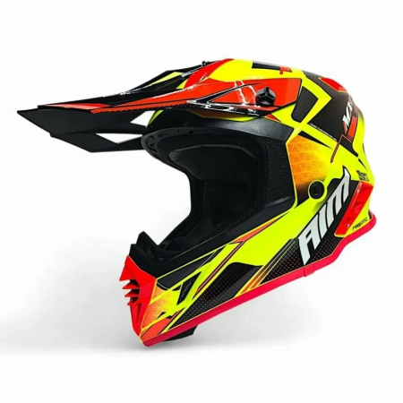 AiM Шлем RH855 (Fiber Glass) Swift Yellow/Black