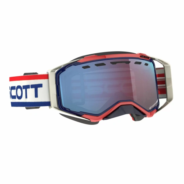 SCOTT Очки Prospect Snow Cross LS retro white/blue/light sensitive blue chrome