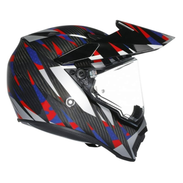 AGV Шлем AX9 E2206 V26 Steppa Carbon/Red/Blue