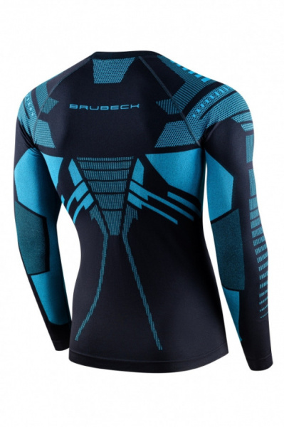 Brubeck Футболка мужская зональная дл. рукав DRY графит-синий