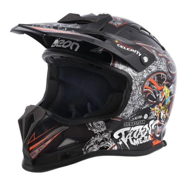 Beon Шлем МХ-17 Black/Graffiti