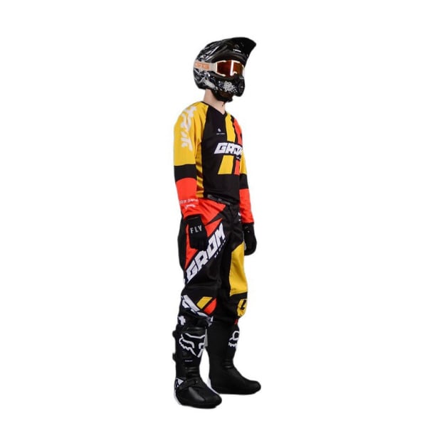 Grom Штаны кроссовые Race Red/Yellow