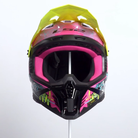 LS2 Шлем MX708 Fast II Gorilla фиолетово-желтый