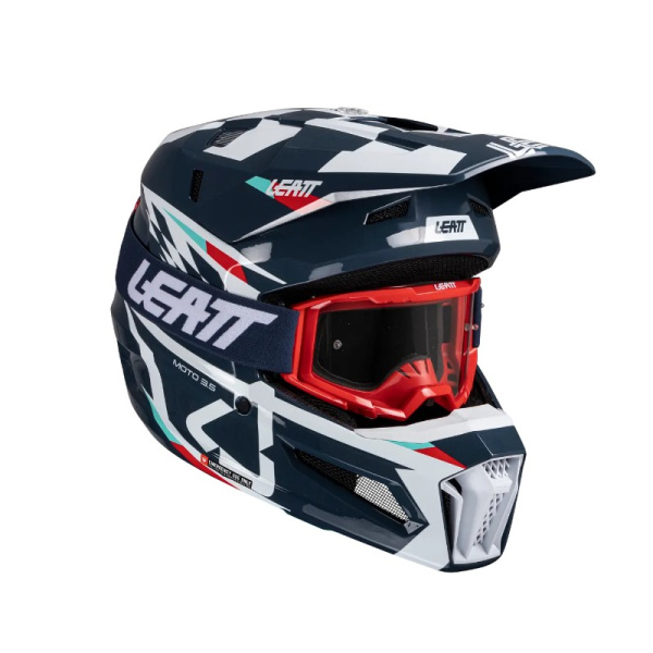 Leatt Шлем кроссовый Helmet Kit Moto 3.5 V25 Blue