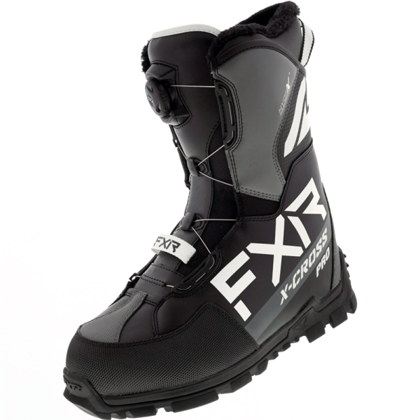 FXR Ботинки снегоходные X-Cross Pro BOA с утеплителем Black/White