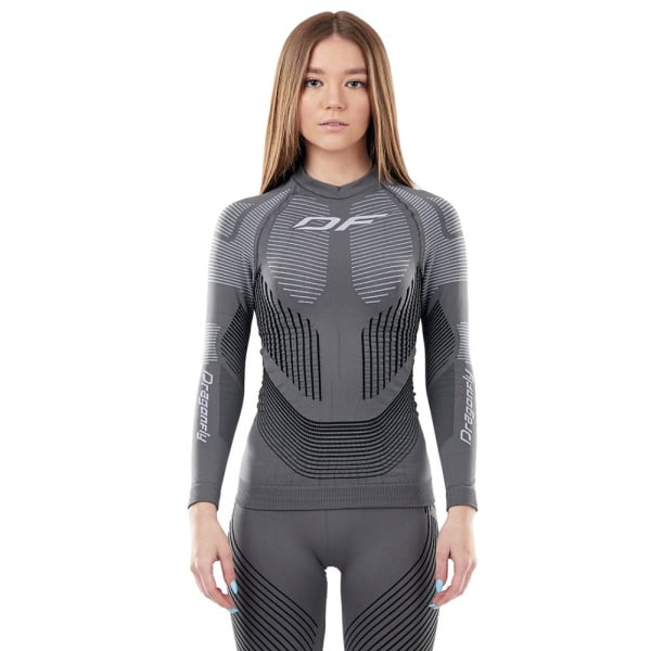 Dragonfly Термофутболка DF 3DTHERMO GREY с длинным рукавом Woman