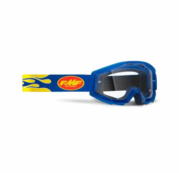 100% Очки FMF Powercore Goggle Flame Navy/Clear Lens