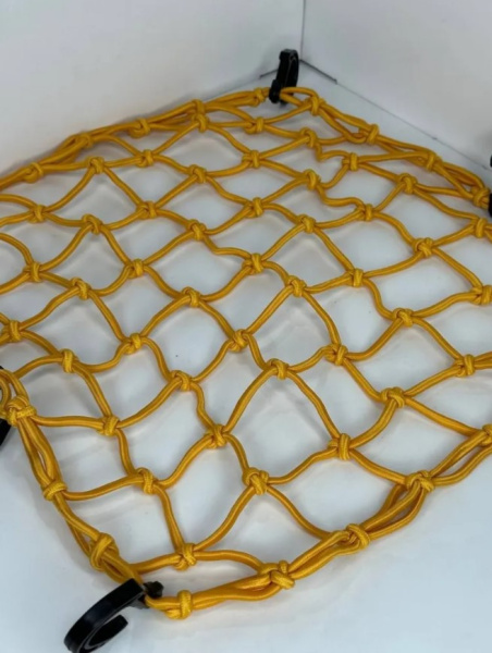 Scout сетка на багажник 40*40 Желтая Крючки пластик