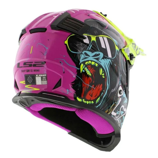 LS2 Шлем MX437 Fast II Mini Gorilla Purple-06