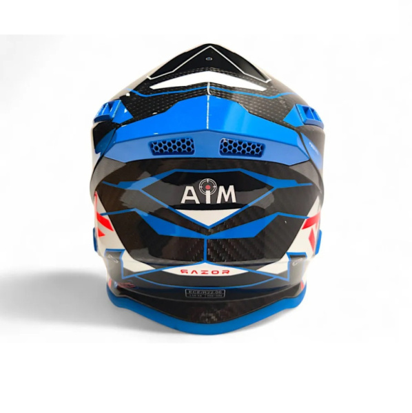 AiM Шлем RH855 Carbon Razor Blue/Red