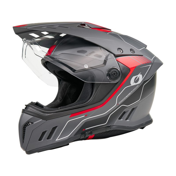 Oneal Шлем кроссовый со стеклом Sierra RS Echo красный/черный