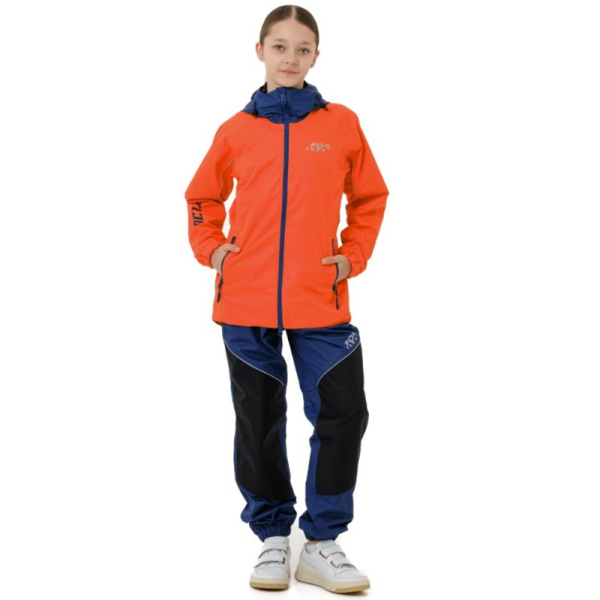 Dragonfly Комплект дождевой (куртка брюки) Active Teenager Orange - Blue (мембрана)
