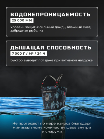 Finntrail Вейдерсы с сапогом Enduro BF 5280 Camo/Grey