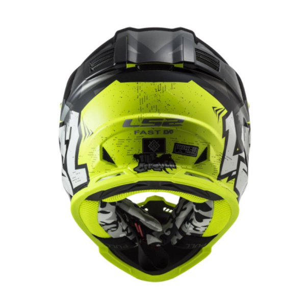LS2 Шлем MX437 Fast Evo Mini Crusher Black Hi-Vis Yellow