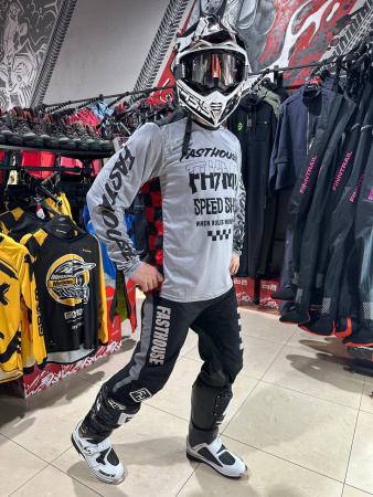 Fasthouse Брюки Grindhouse Pant Gray/Red