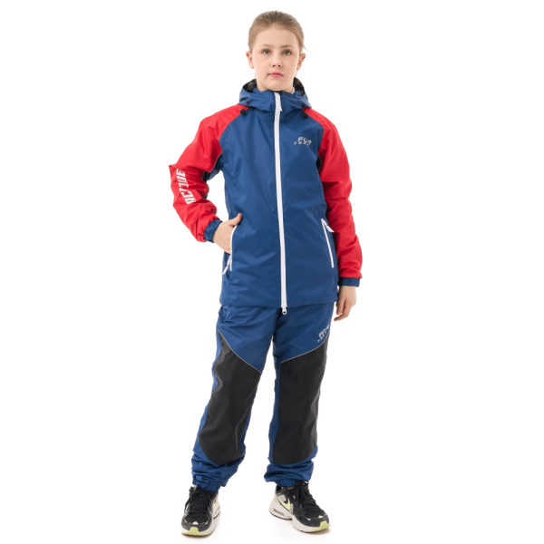 Dragonfly Комплект дождевой (куртка брюки) Active Teenager Blue - Red (мембрана)