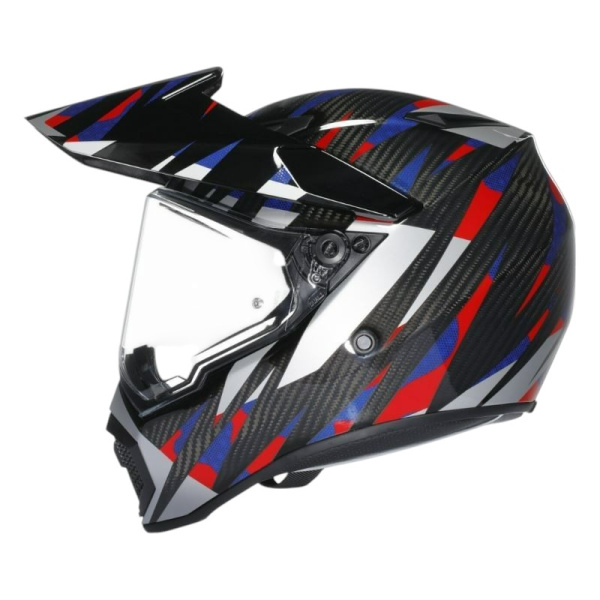 AGV Шлем AX9 E2206 V26 Steppa Carbon/Red/Blue
