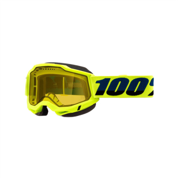 100% Очки Accuri 2 Snowmobile Goggle Fluo Yellow/Yellow Vented Dual Lens