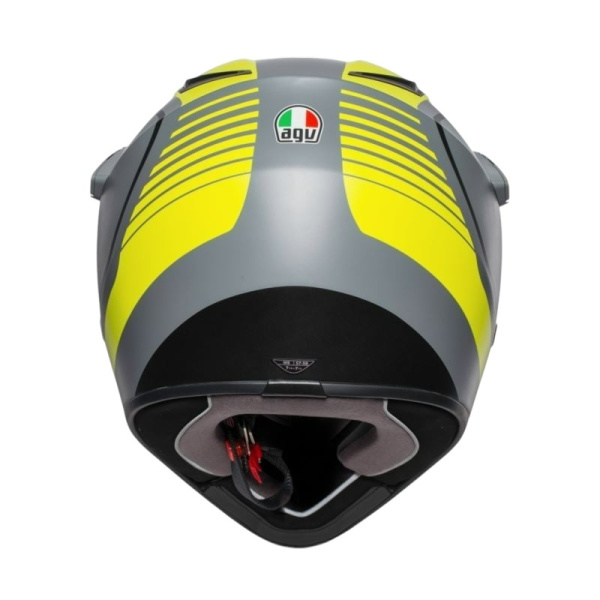 AGV Шлем AX9 E2206 V26 Pacific Road Matt Grey/Yellow Fluo/Black