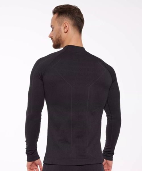 Brubeck Футболка мужская длин. рукавом черная Cooler