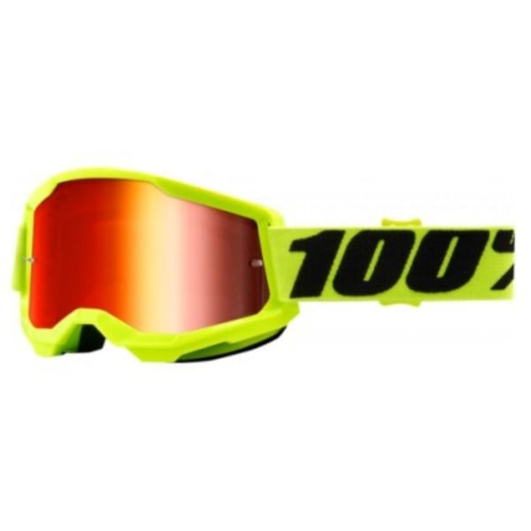 100% Очки Strata 2 Goggle Yellow/Mirror Red Lens