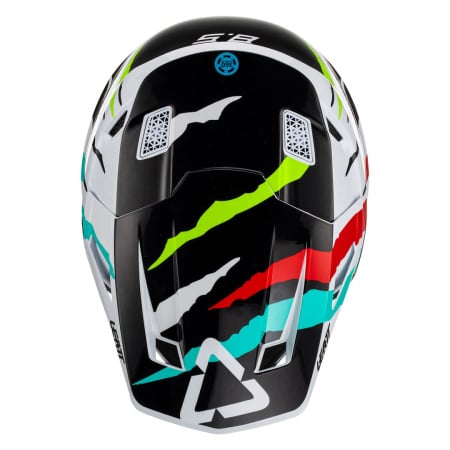 Leatt Мотошлем Moto 8.5 Helmet Tiger Белый-Синий (2023)