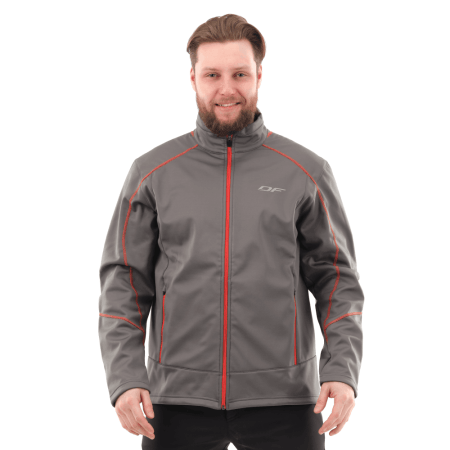 Dragonfly Куртка Explorer Grey-Red мужская Softshell