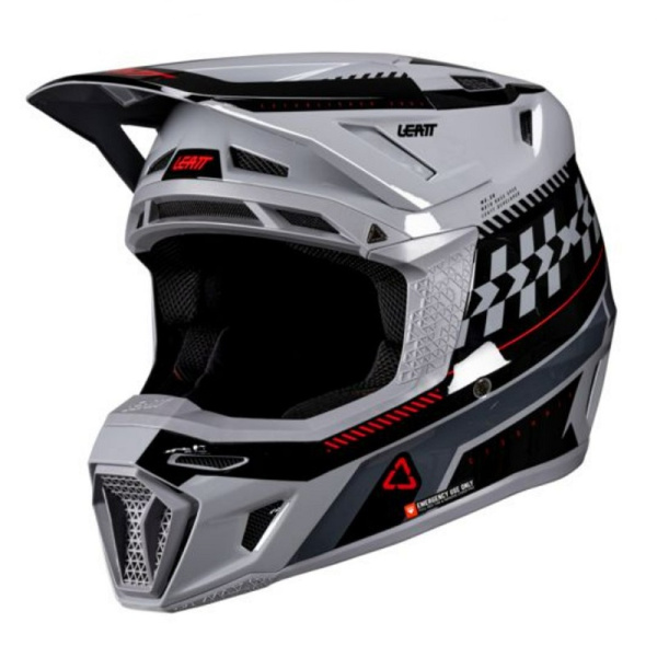 Leatt Шлем кроссовый 8.5 Grey V26 + очки Velocity 5.5